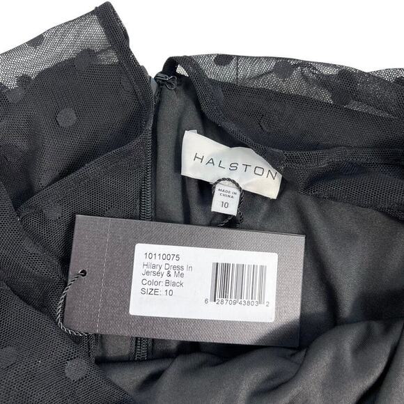 New Women’s Halston Polka Dot Short Mini Dress Size 10 - Picture 3 of 8